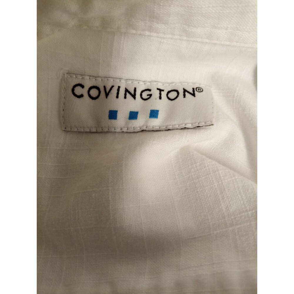 Covington Basic Editions Tan White Button Down Co… - image 7
